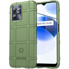 Mobigear Rugged Shield Coque Realme C35 Coque arrière en TPU Souple Anti-Chocs - Vert