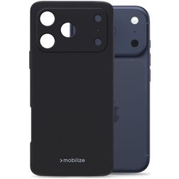 Mobilize Rubber Gelly Coque iPhone 17 Pro Coque arrière en TPU Souple - Noir