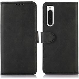 Mobigear Wallet Housse Sony Xperia 10 V Etui Porte-Monnaie - Noir