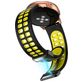 Mobigear Sport Plus Mag Bracelet Silicone Smartwatch Fermeture magnétique - Connexion universelle de 22 mm - Noir / Jaune