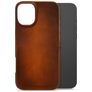 Mobilize Premium Coque iPhone 16 Plus MagSafe Coque arrière en Cuir Véritable - Burned Cognac