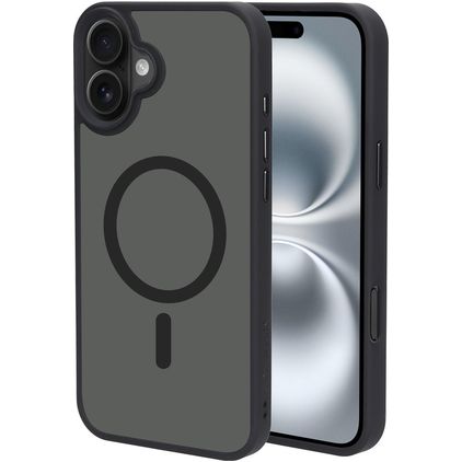 Mobiparts Hardcover Coque iPhone 16 Plus MagSafe Coque arrière Rigide - Satin Black