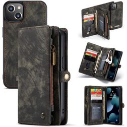 Caseme 008 Housse iPhone 13 Etui avec Coque Détachable Porte-Monnaie - Noir