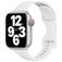 Mobigear Sport Slim Bracelet Silicone Apple Watch Fermeture à clou et passant - 49/46/45/44 mm - Blanc