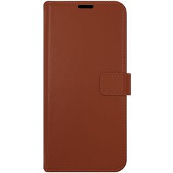 Valenta Gel Skin Housse Samsung Galaxy A12 Etui en Cuir Véritable Porte-Monnaie - Marron
