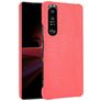 Mobigear Croco Coque Sony Xperia 1 III Coque arrière Rigide - Rouge