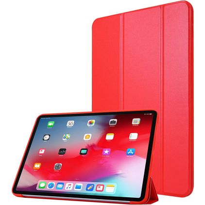 Mobigear Tri-Fold Gel Coque iPad Pro 11 Pouces (2021) Etui en TPU,Similicuir - Rouge