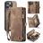 Caseme 008 Housse iPhone 16 Pro Etui avec Coque Détachable Porte-Monnaie - Marron