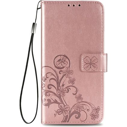 Mobigear Clover Housse Samsung Galaxy A52 Etui Porte-Monnaie - Rose doré