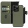 Mobiparts Housse iPhone 15 Pro Max MagSafe Etui avec Coque Détachable en Cuir Véritable Porte-Monnaie - Vert