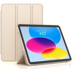 Mobigear Tri-Fold Gel Coque iPad 10 (2022) Etui en TPU,Similicuir - Or