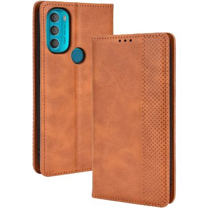 Mobigear Sensation Housse Motorola Moto G71 5G Etui Porte-Monnaie - Marron