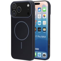Mobiparts Slim Line iPhone 17 Pro Max MagSafe Plastique rigide Coque arrière - Onyx Black