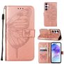 Mobigear Butterfly Housse Samsung Galaxy A55 Etui Porte-Monnaie - Rose doré