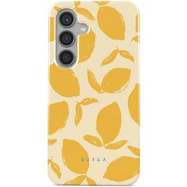 Burga Tough Coque Samsung Galaxy S24 Coque arrière Rigide Anti-Chocs - Lemon Tart