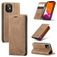 Caseme 013 Housse iPhone 12 Mini Etui Porte-Monnaie - Marron
