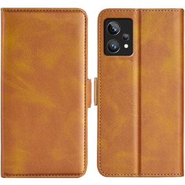 Mobigear Slim Magnet Housse Realme 9 Pro Plus Etui Porte-Monnaie - Cognac