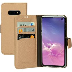 Mobiparts Saffiano Wallet Housse Samsung Galaxy S10e Etui Porte-Monnaie - Copper