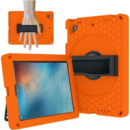 Mobigear Ruggedized Coque iPad 6 (2018) Coque arrière en EVA + Support Amovible - Orange