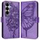 Mobigear Butterfly Housse Samsung Galaxy A27 Etui Porte-Monnaie - Violet