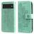 Mobigear Flowers Housse Google Pixel 6 Etui Porte-Monnaie - Vert