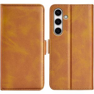 Mobigear Slim Magnet Housse Samsung Galaxy S24 FE Etui Porte-Monnaie - Cognac