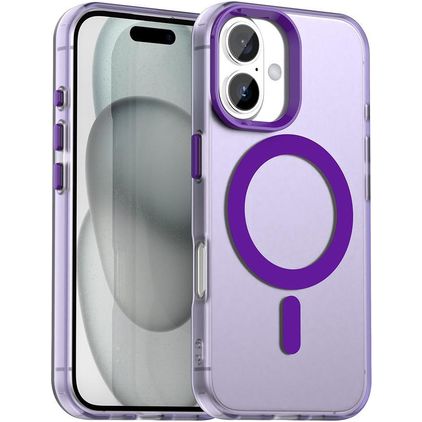 Mobigear Shockproof Coque iPhone 18 MagSafe Coque arrière Rigide - Violet