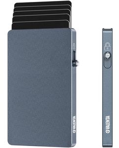 Valenta Cardprotector - Porte Cartes en en Aluminium - 7 Cartes - Compatible MagSafe - Gris