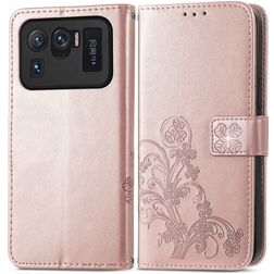 Mobigear Clover Housse Xiaomi Mi 11 Ultra Etui Porte-Monnaie - Rose doré