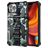 Mobigear Armor Stand Coque iPhone 13 Pro Coque arrière Rigide Anti-Chocs avec Support Amovible - Vert