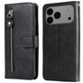Mobigear Zipper iPhone 17 Pro Max Étui Portefeuille - Noir