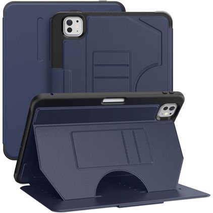 Mobigear Magnetic Folio Coque iPad Pro 11 Pouces (2025) Etui + Porte-crayon - Bleu Marin