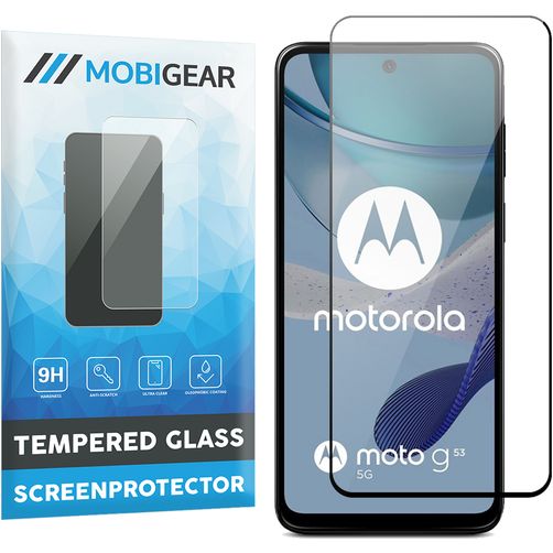 Mobigear Premium Motorola Moto G53 5G Verre trempé Protection d'écran - Compatible Coque - Noir