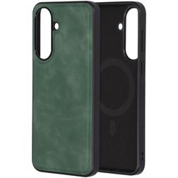 Mobiparts Classic Coque Samsung Galaxy A37 MagSafe Coque arrière en TPU,Similicuir - Emerald Green