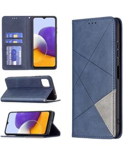 Mobigear Rhombus Slim Housse Samsung Galaxy A22 5G Etui - Bleu