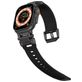 Mobigear Explorer Bracelet Silicone Apple Watch Fermeture boucle ardillon - 49/46/45/44 mm - Noir