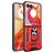 Mobigear Armor Ring Coque Motorola Razr 50 Ultra Coque arrière Rigide Anti-Chocs avec Anneau-Support - Rouge
