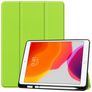 Mobigear Tri-Fold Gel Coque iPad 8 (2020) Etui en TPU,Similicuir + Porte-crayon - Vert