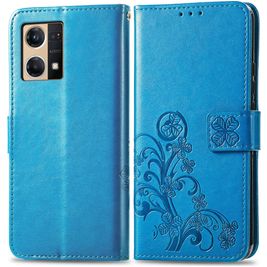 Mobigear Clover Housse OPPO Reno 7 4G Etui Porte-Monnaie - Bleu Mobigear Clover Housse OPPO Reno 7 4G Etui Porte-Monnaie - Bleu