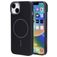 Mobiparts Slim Line Coque iPhone 14 MagSafe Coque arrière Rigide - Onyx Black