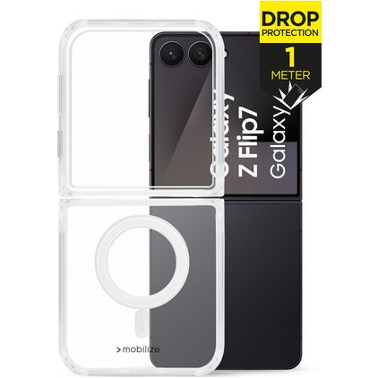 Mobilize Naked Protection Coque Transparente Samsung Galaxy Z Flip 8 MagSafe Coque arrière Rigide Anti-Chocs - Transparent