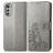 Mobigear Clover Housse Motorola Moto E32 Etui Porte-Monnaie - Gris