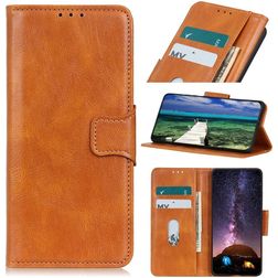 Mobigear Classy Housse Samsung Galaxy S22 Etui Porte-Monnaie - Cognac