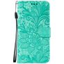 Mobigear Flowers Housse Samsung Galaxy Note 10 Lite Etui Porte-Monnaie - Turquoise