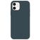 Valenta Snap Luxe Coque iPhone 12 Mini Coque arrière en Cuir Véritable - Bleu