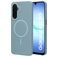 Mobiparts Slim Line Coque Samsung Galaxy A17 MagSafe Coque arrière Rigide - Sage Green