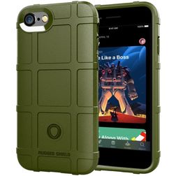 Mobigear Rugged Shield Coque iPhone 7 Coque arrière en TPU Souple Anti-Chocs - Vert