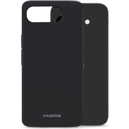 Mobilize Rubber Gelly Google Pixel 9a TPU souple Coque arrière - Noir