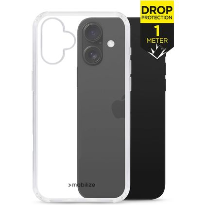 Mobilize Naked Protection Coque Transparente iPhone 16 Plus Coque arrière Rigide Anti-Chocs - Transparent