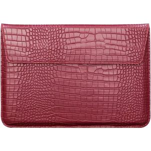 Mobigear Envelope Croco Pochette Ordinateur portable 15 - 16 Pouces Housse ordinateur - Rouge